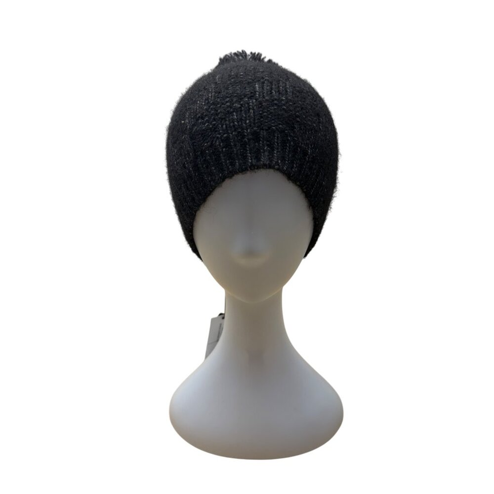 Rebecca Minkoff Nordstrom Rack Black Pom-Pom Knit Beanie One Size New with Tags